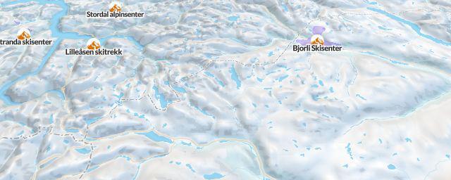 Piste map of the resort Grotli Skiheiser