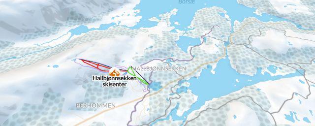 Piste map of the resort Hallbjønnsekken skisenter