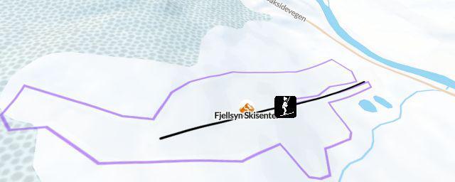 Piste map of the resort Fjellsyn Skisenter
