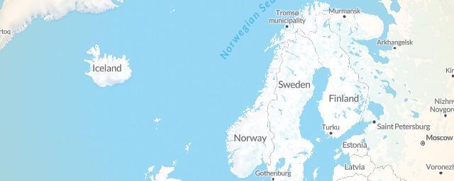 Piste map of the region Norway