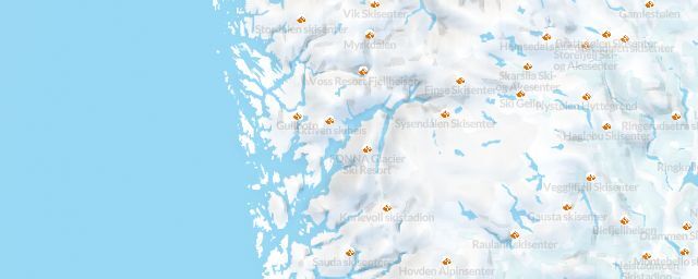Piste map of the region Hordaland