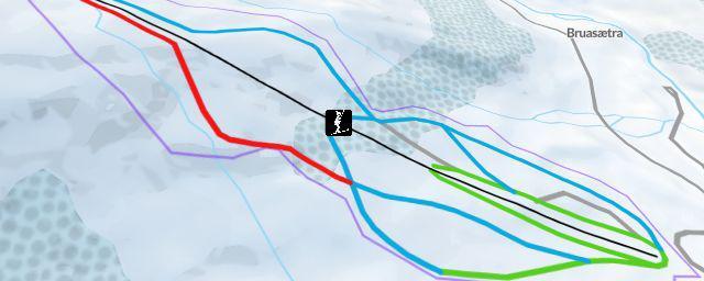 Piste map of the resort Hornindal skisenter