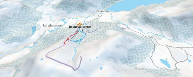 Piste map of the resort Jølster Skisenter
