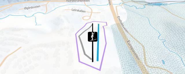 Piste map of the resort Leirskallen skisenter