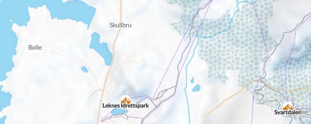 Piste map of the resort Leknes Idrettspark