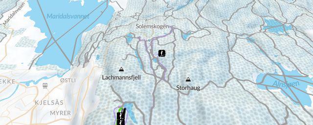 Piste map of the resort Linderudkollen skisenter