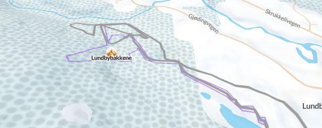 Piste map of the resort Lundbybakkene