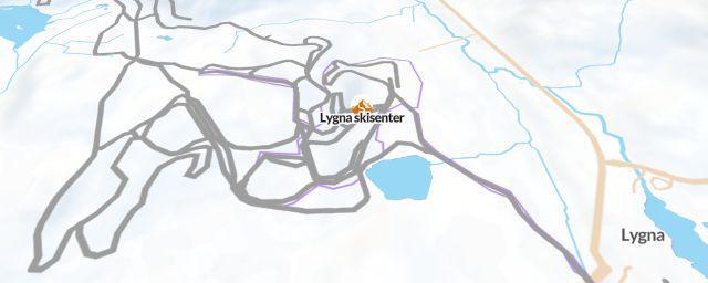 Piste map of the resort Lygna skisenter