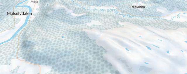 Piste map of the resort Målselv fjellandsby