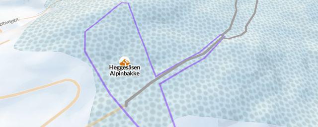 Piste map of the resort Heggesåsen Alpinbakke