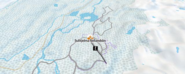 Piste map of the resort Sulitjelma fjellandsby