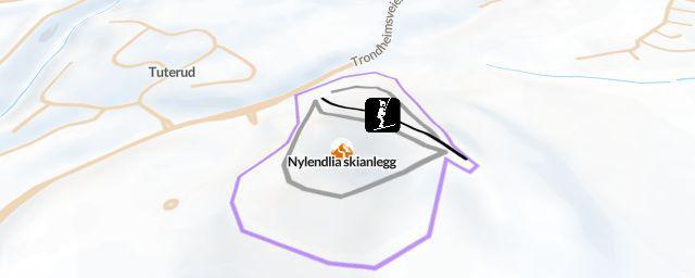 Piste map of the resort Nylendlia skianlegg