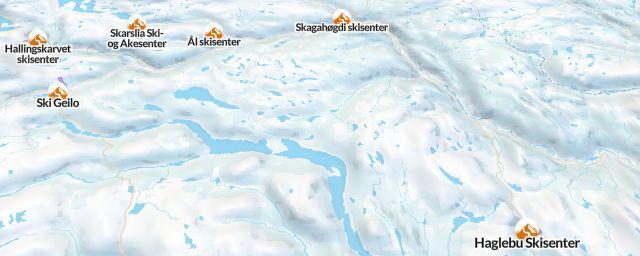 Piste map of the resort Nystølen Hyttegrend
