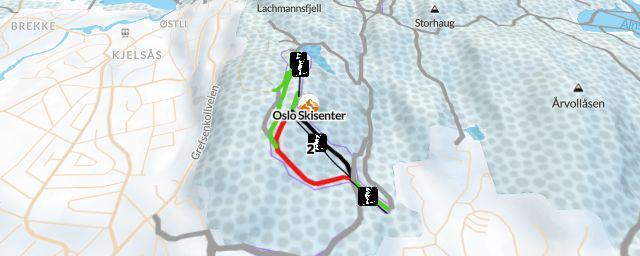 Piste map of the resort Oslo Skisenter