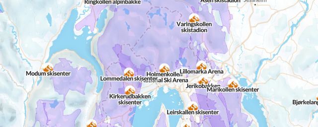 Piste map of the region Oslo