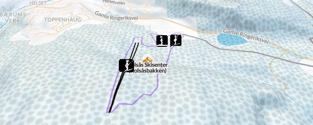 Piste map of the resort Kolsås Skisenter (Kolsåsbakken)
