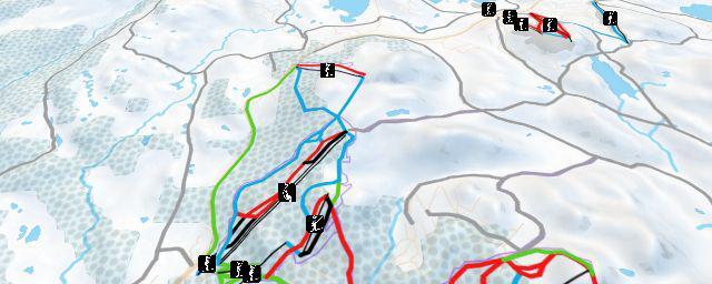 Piste map of the resort Rauland skisenter