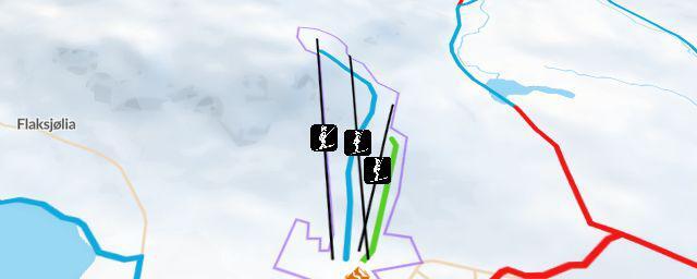 Piste map of the resort Ringebufjellet Skisenter
