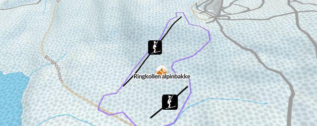 Piste map of the resort Ringkollen alpinbakke