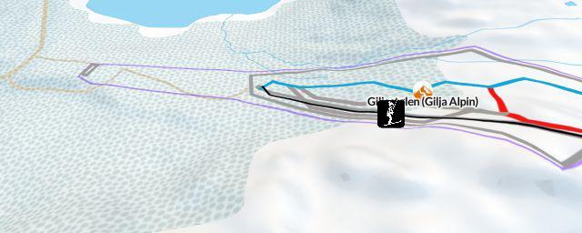Piste map of the resort Giljastølen (Gilja Alpin)