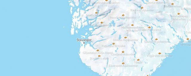 Piste map of the region Rogaland