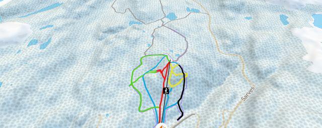 Piste map of the resort SarvesAlta Alpinsenter