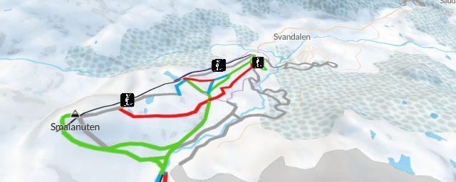 Piste map of the resort Sauda skisenter