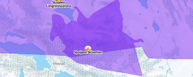 Piste map of the resort Sjusjøen Skisenter