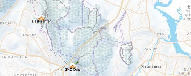 Piste map of the resort SNØ Oslo