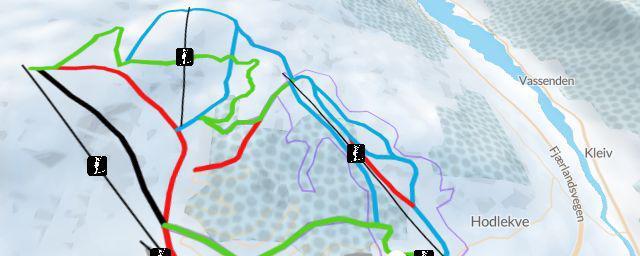 Piste map of the resort Sogndal skisenter
