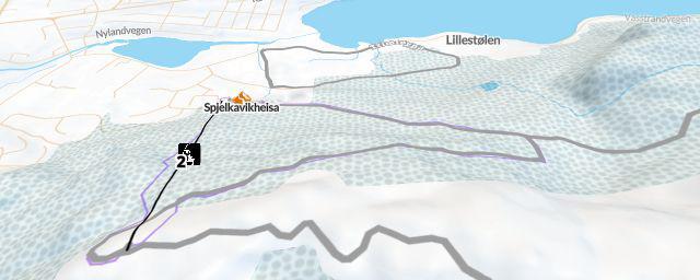 Piste map of the resort Spjelkavikheisa
