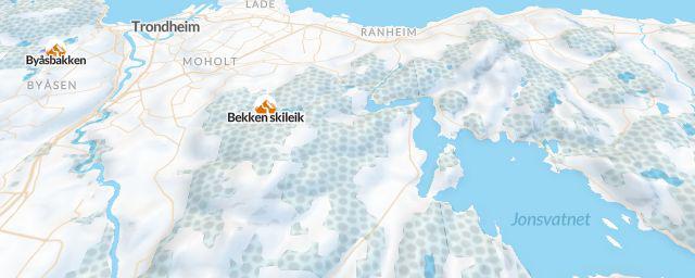 Piste map of the resort Stokkanbakken
