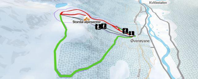 Piste map of the resort Stordal alpinsenter