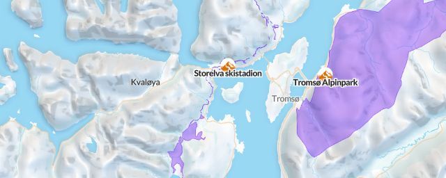 Piste map of the resort Storelva skistadion