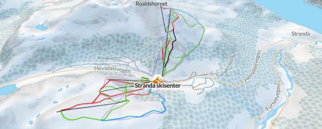 Piste map of the resort Stranda skisenter