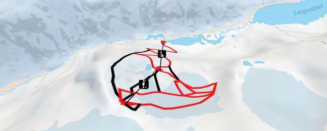 Piste map of the resort Strynefjell sommerskisenter