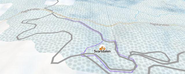 Piste map of the resort Svartdalen