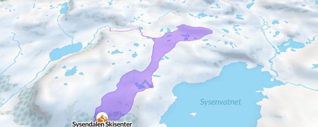 Piste map of the resort Sysendalen Skisenter