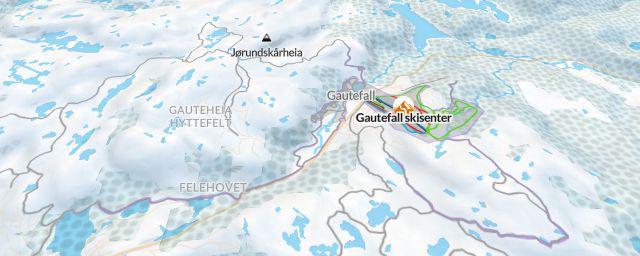 Piste map of the resort Gautefall skisenter