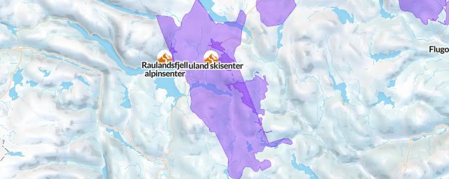 Piste map of the resort Rauland skisenter