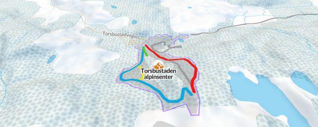 Piste map of the resort Torsbustaden alpinsenter