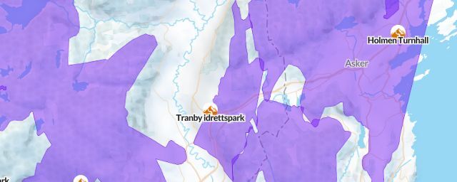 Piste map of the resort Tranby idrettspark