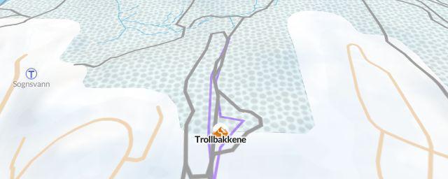 Piste map of the resort Trollbakkene