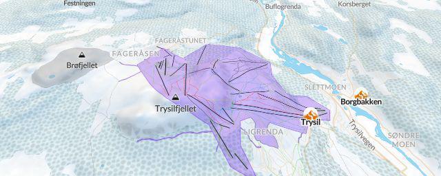 Piste map of the resort Trysil
