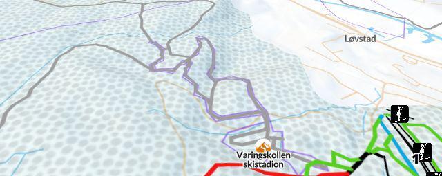 Piste map of the resort Varingskollen skistadion