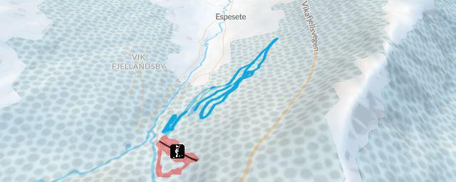 Piste map of the resort Vik Skisenter
