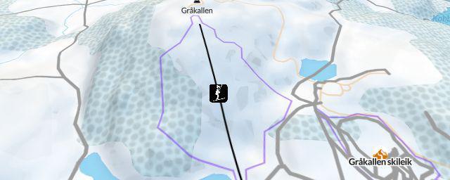 Piste map of the resort Vintervasskleiva