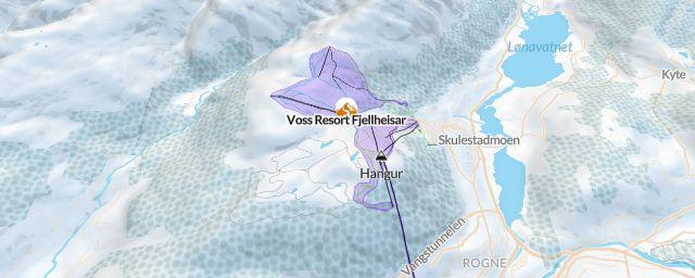 Piste map of the resort Voss Resort Fjellheisar