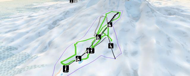 Piste map of the resort Tūroa