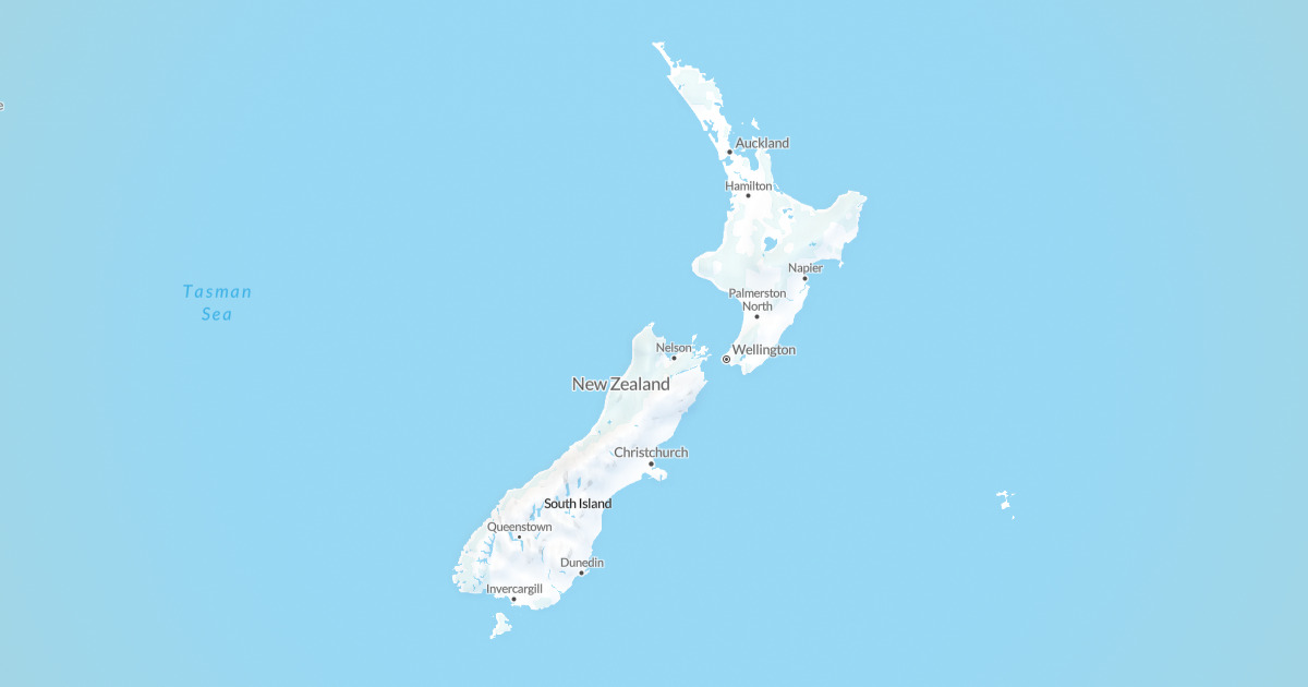Map of New Zealand